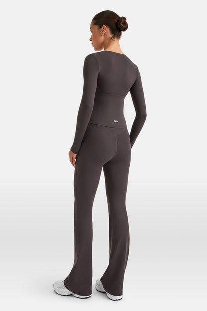 DayFlex V Neck Top - Cool Espresso