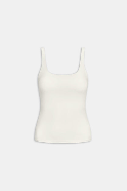 DayFlex Square Neck Full Length Vest - Ivory