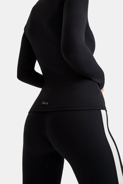 DayFlex Scoop Neck Top - Shadow Black