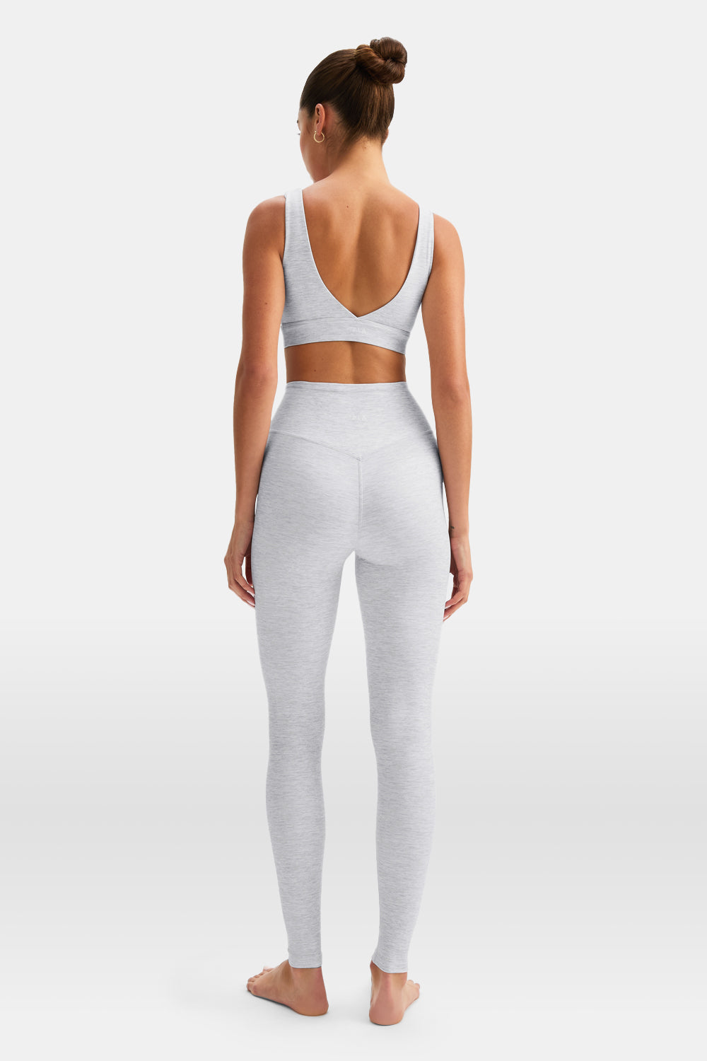 DayFlex V Neck Sports Bra - Grey Marl
