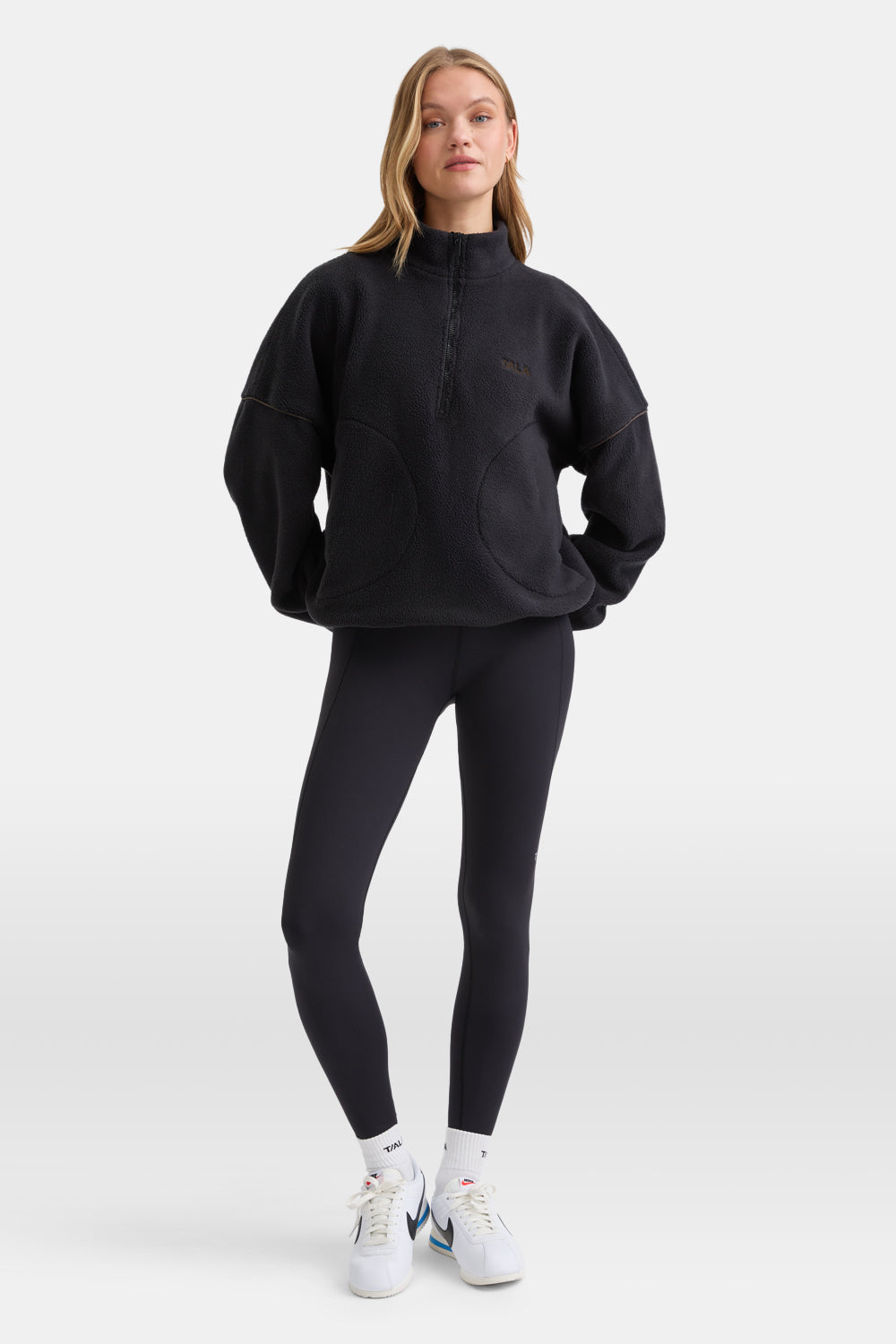 1/4 Zip Fleece Jacket - Black