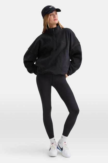 1/4 Zip Fleece Jacket - Black