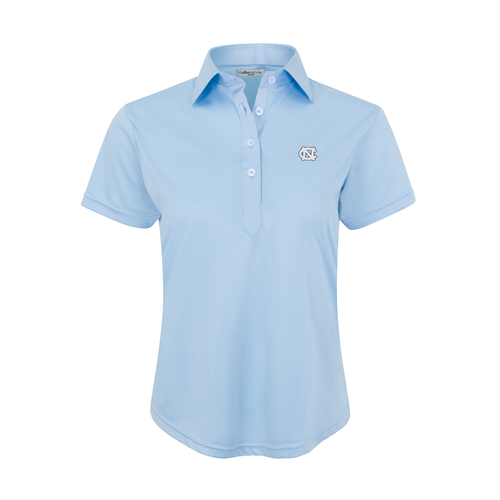 North Carolina Women's Cap Sleeve Semi Spread Polo Sky Blue
