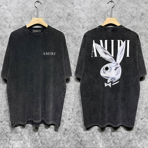 Amiri T-Shirt Distressed Retro Short Sleeve T-shirt