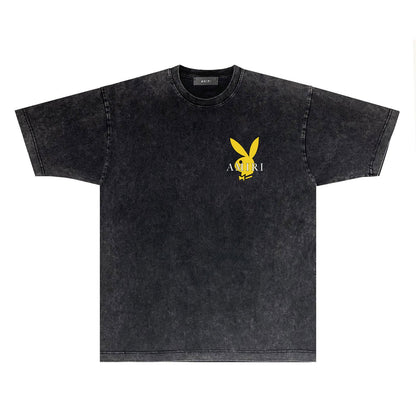 Amiri T-shirt Washed and Worn Retro Short Sleeve T-shirt