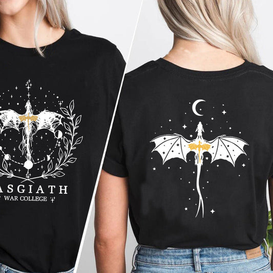 Basgiath War College T-shirt Double-side Print Fourth Wing