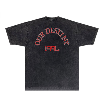 Amiri T Shirts Washed and Worn Retro Short Sleeve T-shirt