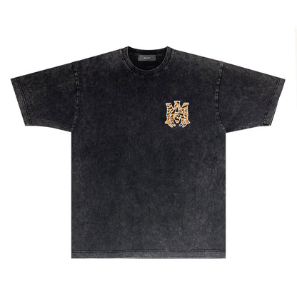 Amiri T-shirt Washed and Worn Retro Short Sleeve T-shirt