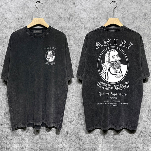 Amiri T-Shirt Distressed Retro Short Sleeve T-shirt