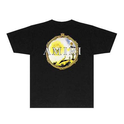 Amiri T Shirts Fashion Brand T Shirt Short Sleeve T-shirt Blouse
