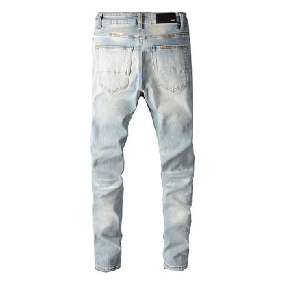 Amiri Jeans Casual Hip Hop Slim Jeans Men #808