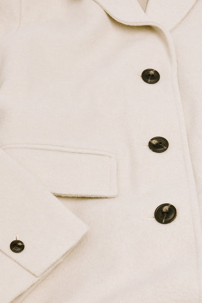 Wool Blend Oversized Overcoat - Oat Marl