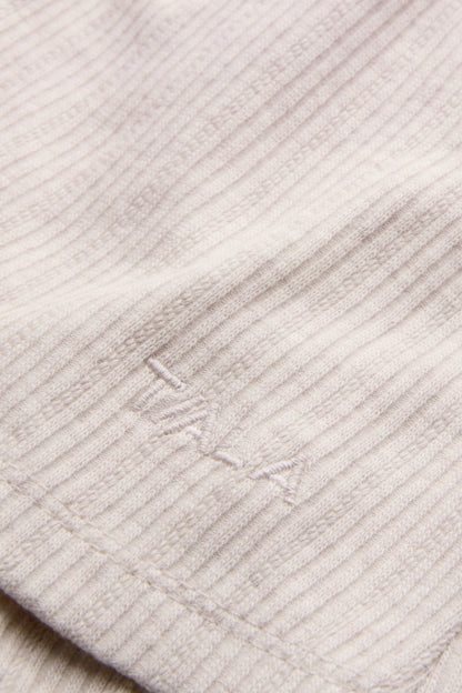 Button Pyjama Shorts - Oat Marl