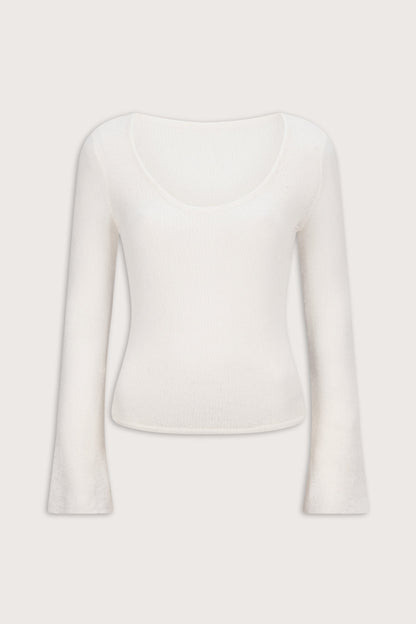 Multiway Long Sleeve Beach Knit Top - Ivory