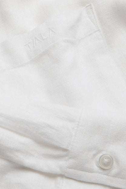 Soft Linen Long Sleeve Shirt - Ivory