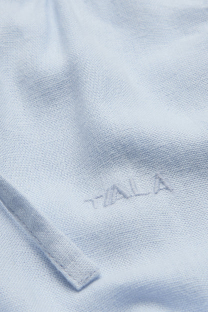 Soft Linen Drawstring Trouser - Baby Blue