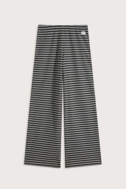 Stripe Knit Trouser - Black / White