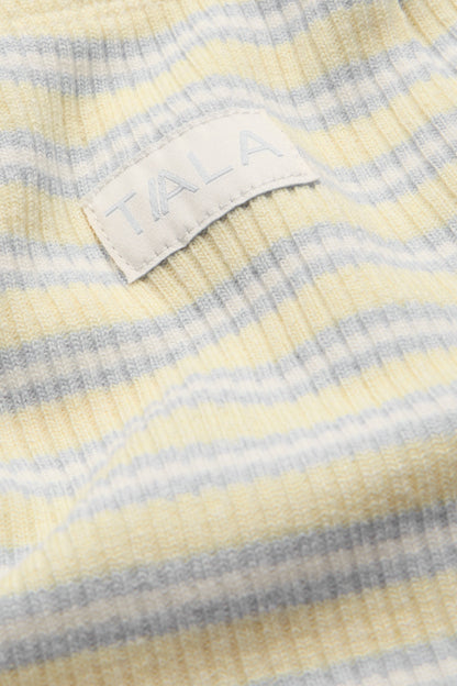 Stripe Knit Trouser - Lemon Yellow