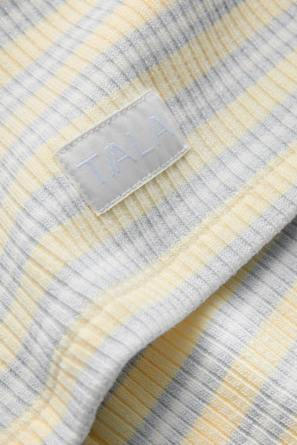 Stripe Knit Vest - Lemon Yellow