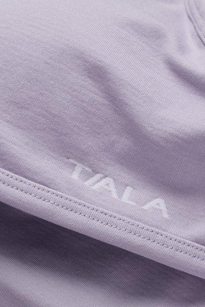 Sculpt Seamless Ruched Cross Back Sports Bra - Lilac