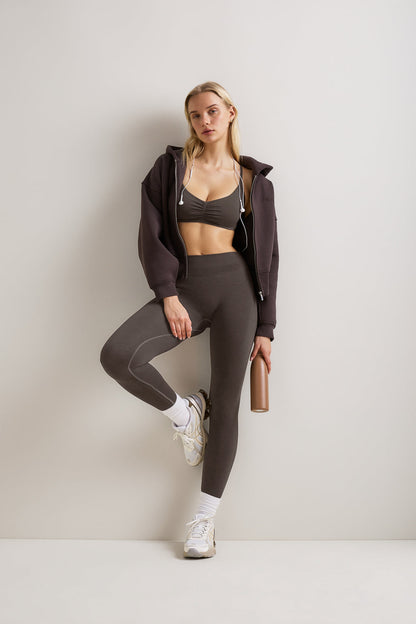 Sculpt Seamless Scrunch Legging - Espresso Brown