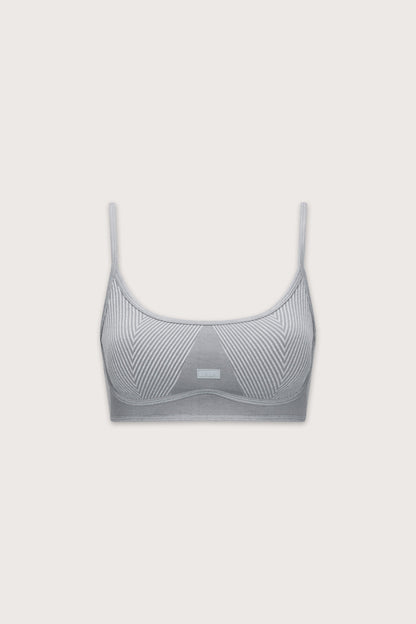 Seamless Rib Bra - Vintage Grey