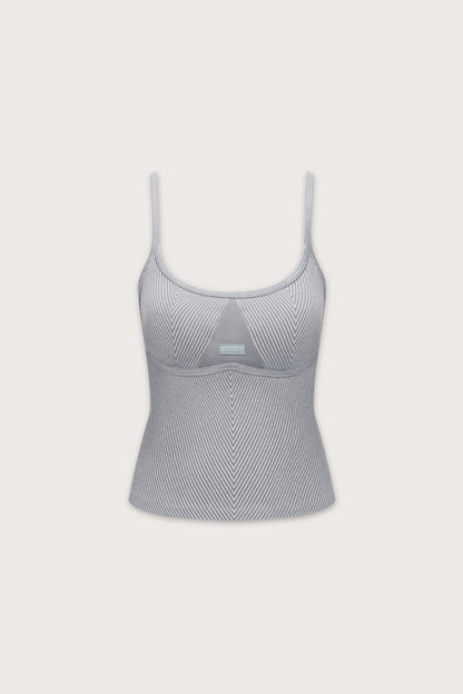 Seamless Rib Vest - Vintage Grey