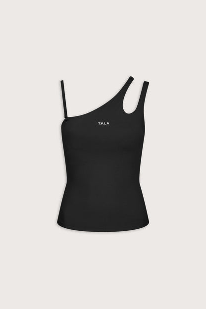 SkinLuxe Asymmetrical Multiway Vest - Shadow Black