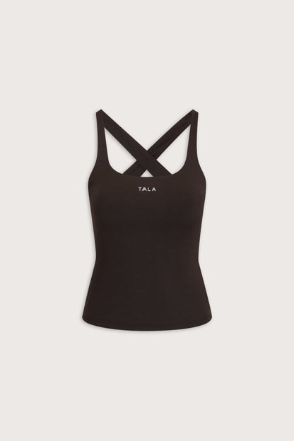 SkinLuxe Cross Back Vest - Americano