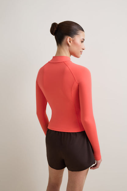 SkinLuxe Zip Through Jacket - Coral