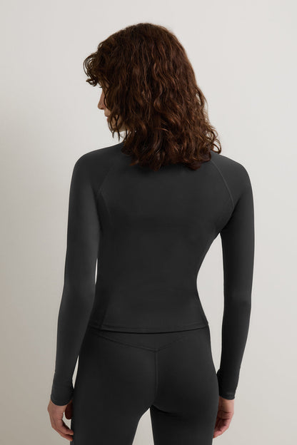 SkinLuxe Zip Through Jacket - Shadow Black