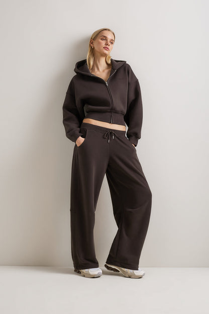 Cocoon Zip Through Hoodie - Americano