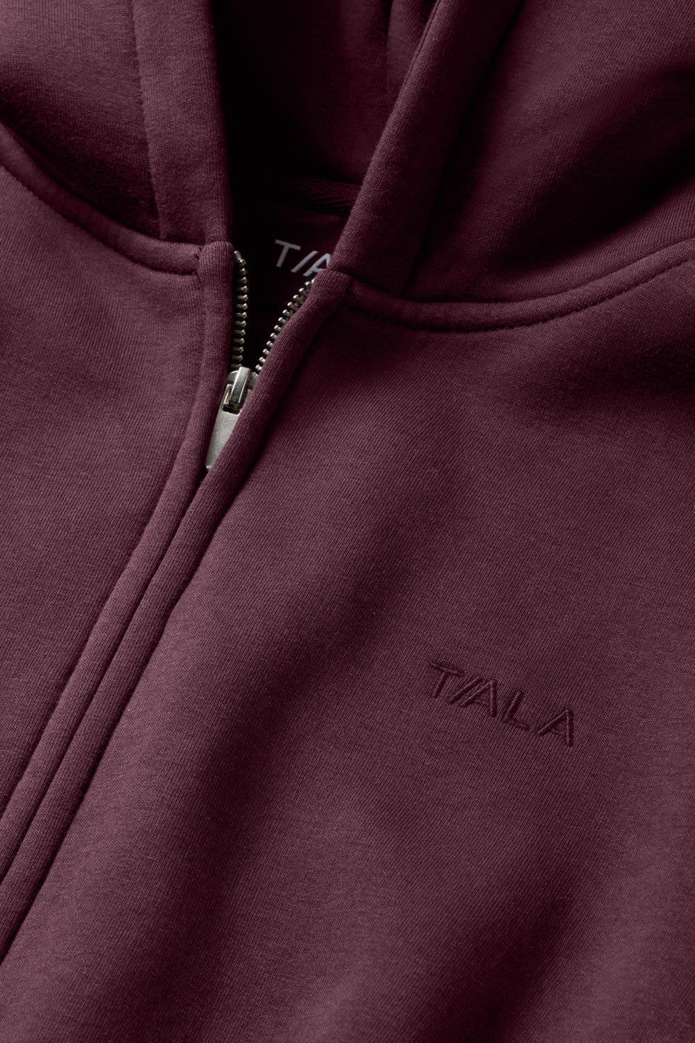 Cocoon Zip Through Hoodie - Fig