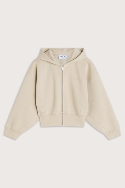 Cocoon Zip Through Hoodie - Chai Latte