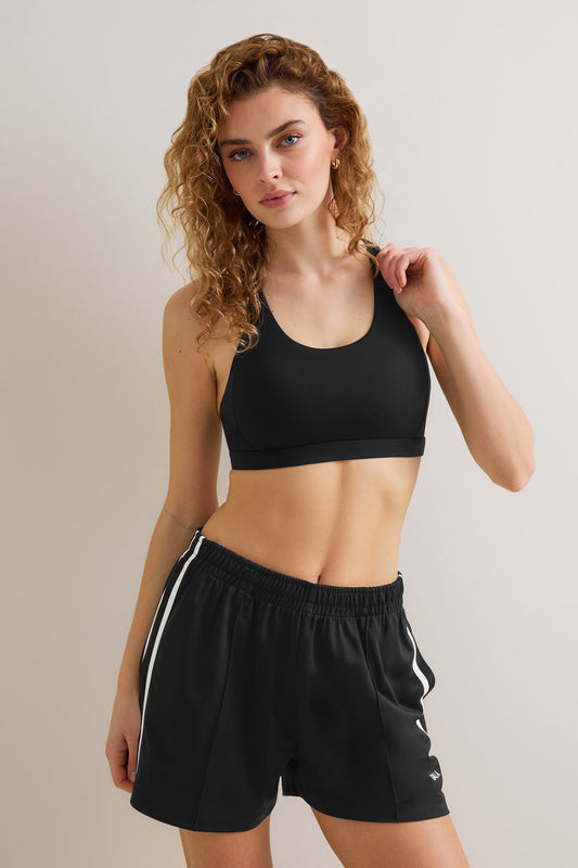 Contrast Stripe Short - Black