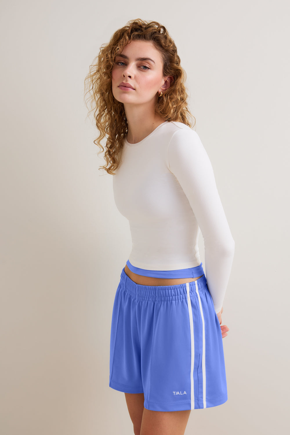 Contrast Stripe Short - Iris Blue