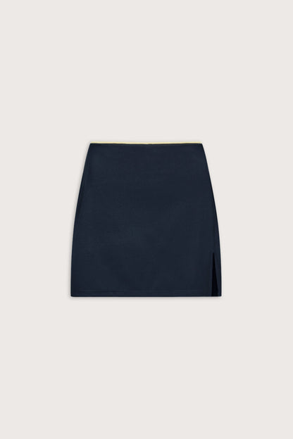 SkinLuxe Contrast Piping Mini Skort - Midnight Navy