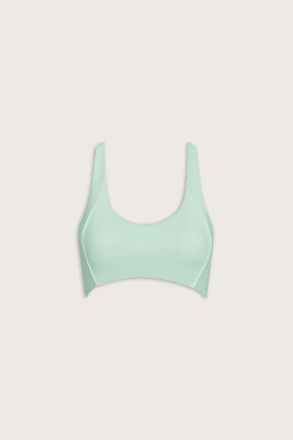 SkinLuxe Contrast Piping Sports Bra - Soft Mint