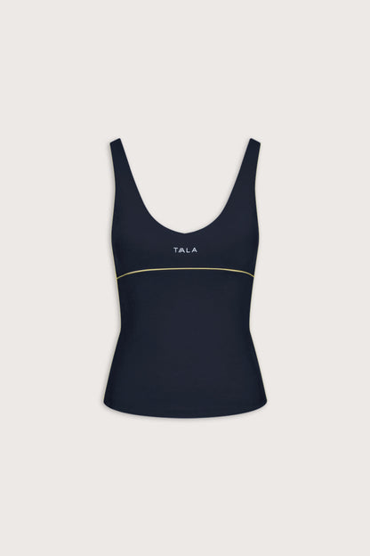 SkinLuxe Contrast Piping Vest - Midnight Navy