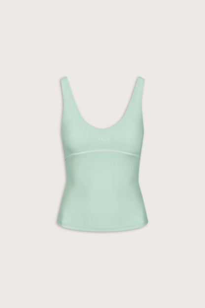 SkinLuxe Contrast Piping Vest - Soft Mint