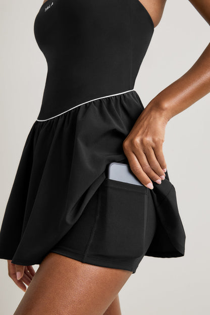 SkinLuxe Floaty Active Dress - Shadow Black