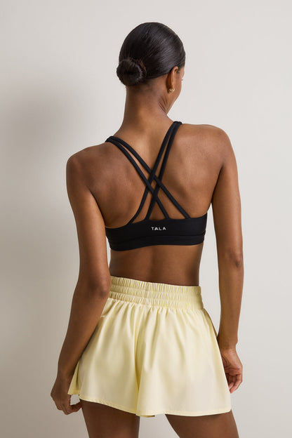 SkinLuxe Ruched Waist Floaty Short - Lemon Yellow