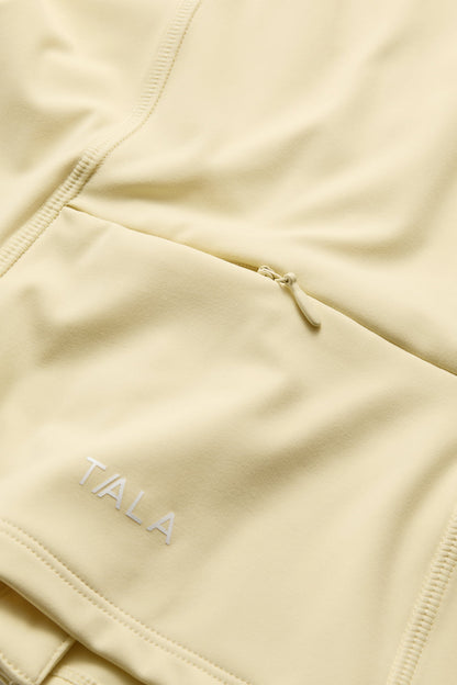 SkinLuxe Sleeveless Zip Through Running Top - Lemon Yellow