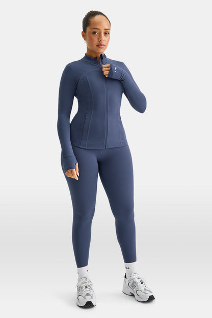 SkinLuxe Full Length Running Top - Vintage Blue