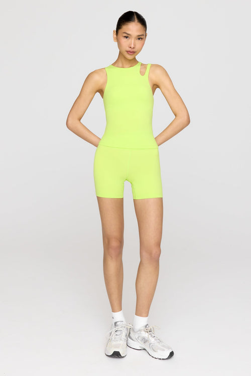 SkinLuxe High Waisted Cycling Shorts - Key Lime