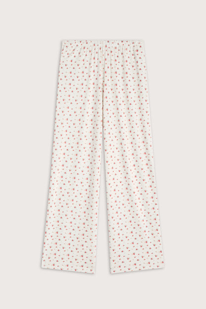Pyjama Bottoms - Ivory Floral Print