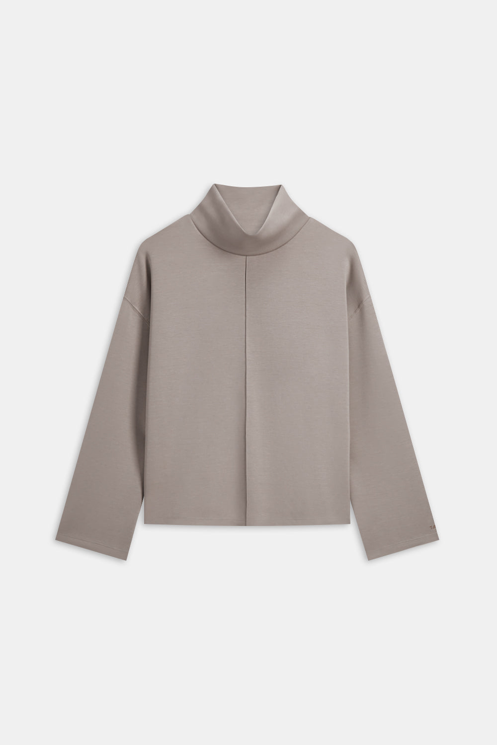 SoftSmart Funnel Neck Sweatshirt - Pebble