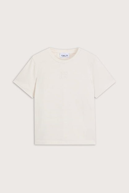 TALA Embossed Logo T-Shirt - Ivory