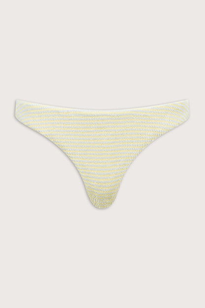 Crinkle Cheeky Bikini Bottom - Blue / Yellow