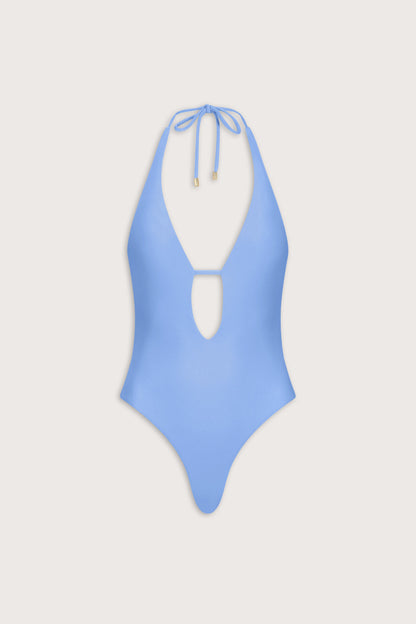 Multiway Halter Tie Back Swimsuit - Iris Blue